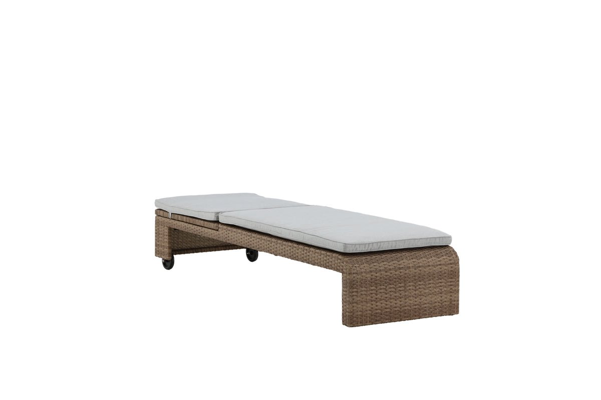 Chaise longue de jardin Irina - en rotin