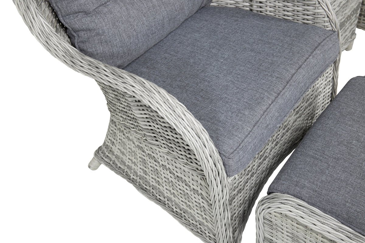 Ensemble lounge de jardin Tarell – ensemble 3 pièces avec fauteuils et table