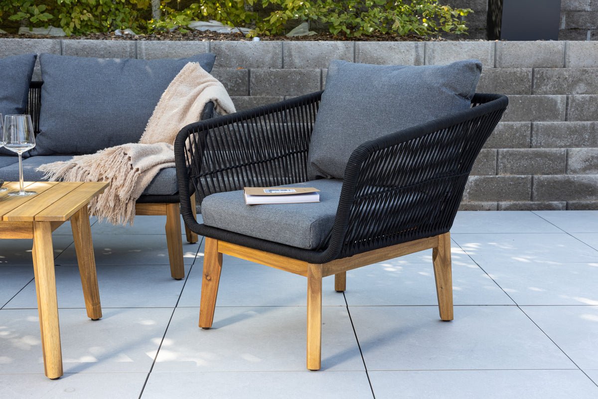 Garten Loungeset Rawai – waarmebestänneg, a zwee Faarwen aus Holz