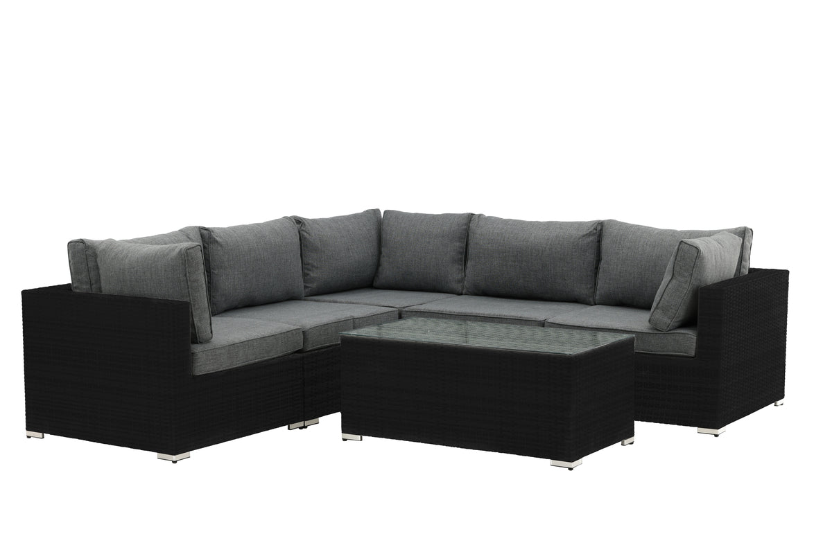 Ensemble lounge de jardin Panther - en rotin synthétique disponible en 3 couleurs