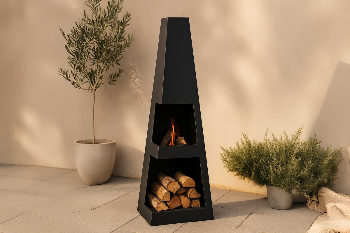 Fire basket Alvar - square fire basket in Black