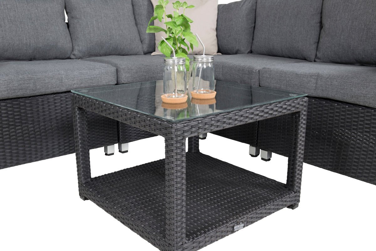 Ensemble lounge de jardin Ludwiga - au choix en naturel ou Noir