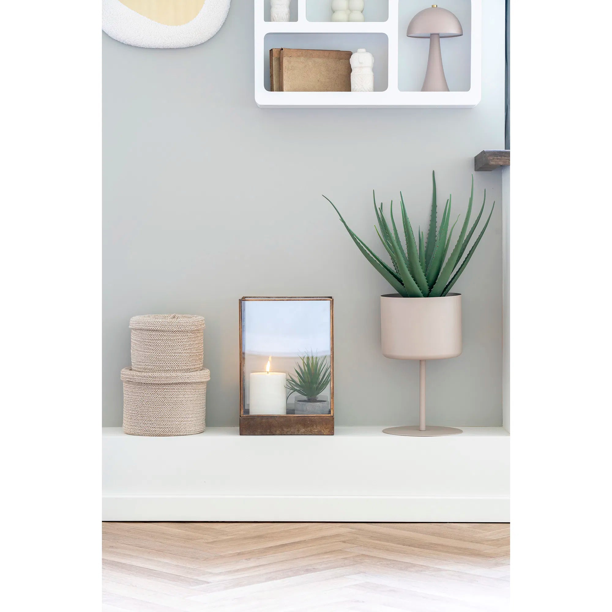 Kënschtlech Aloe Vera Planz – 51 cm ënnerhaltfräien Klassiker am moderne Look