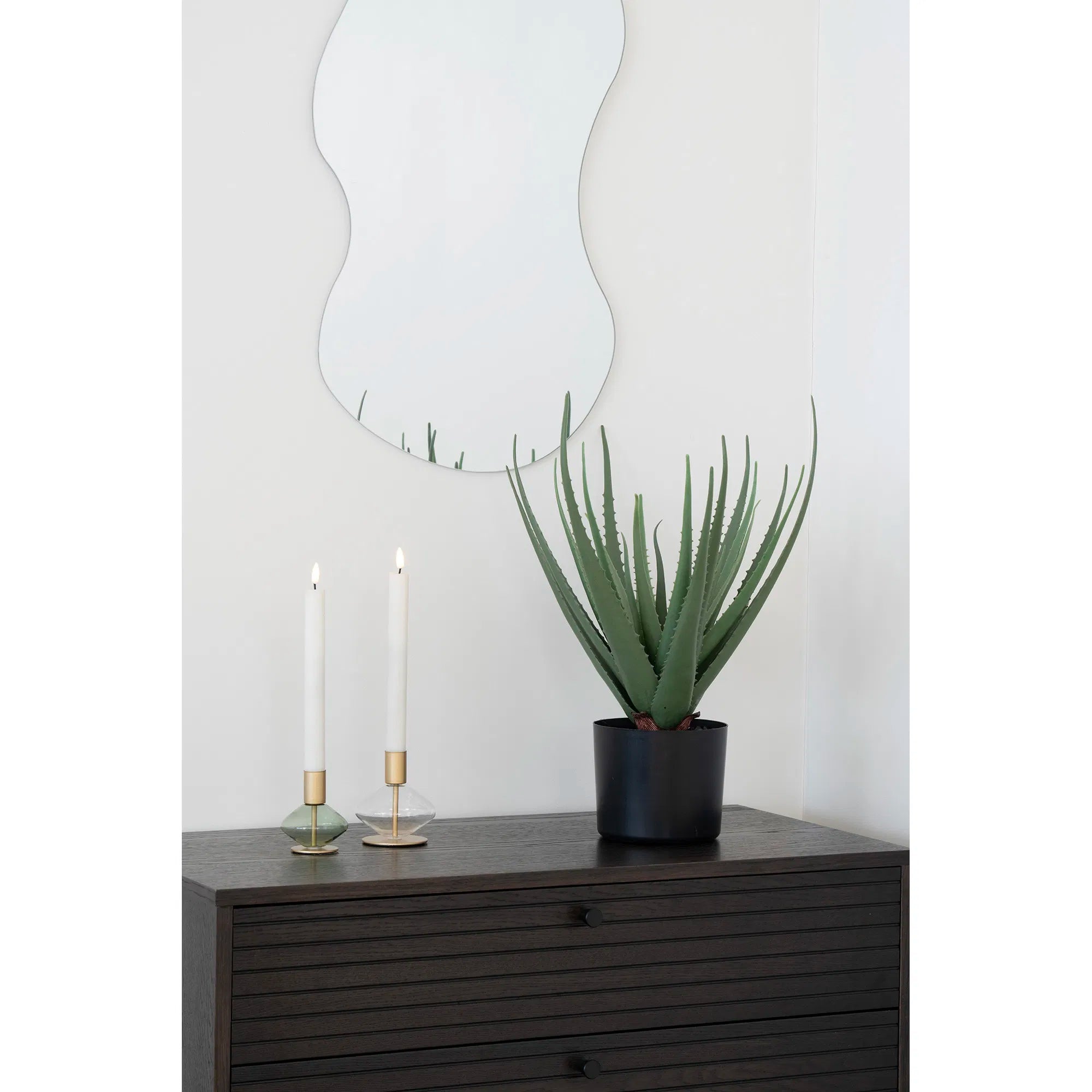 Kënschtlech Aloe Vera Planz – 51 cm ënnerhaltfräien Klassiker am moderne Look