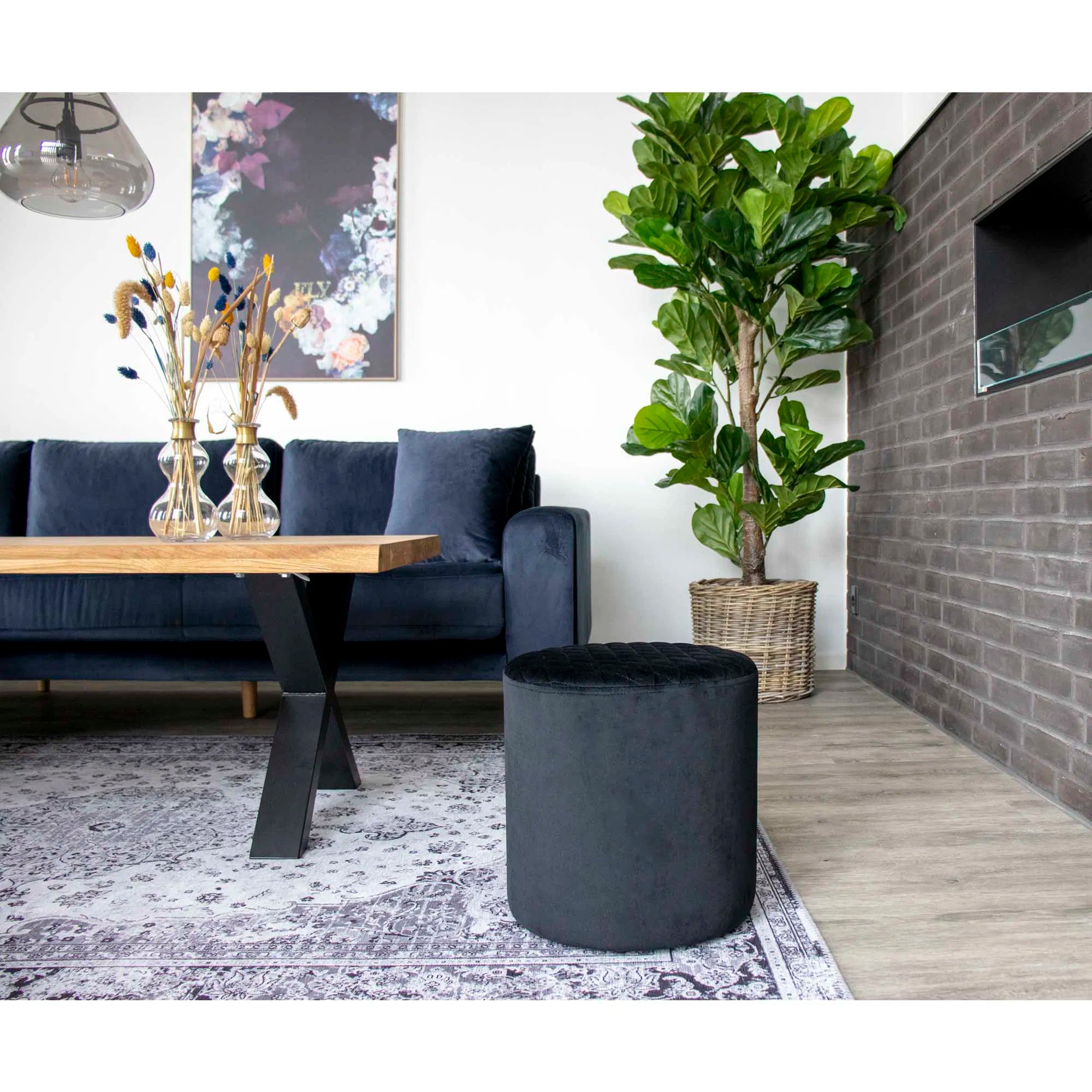 Kënschtlech Planz Fiddle Leaf Tree – 190 cm XL-Gréisst mat natierlechem Dschungel-Look