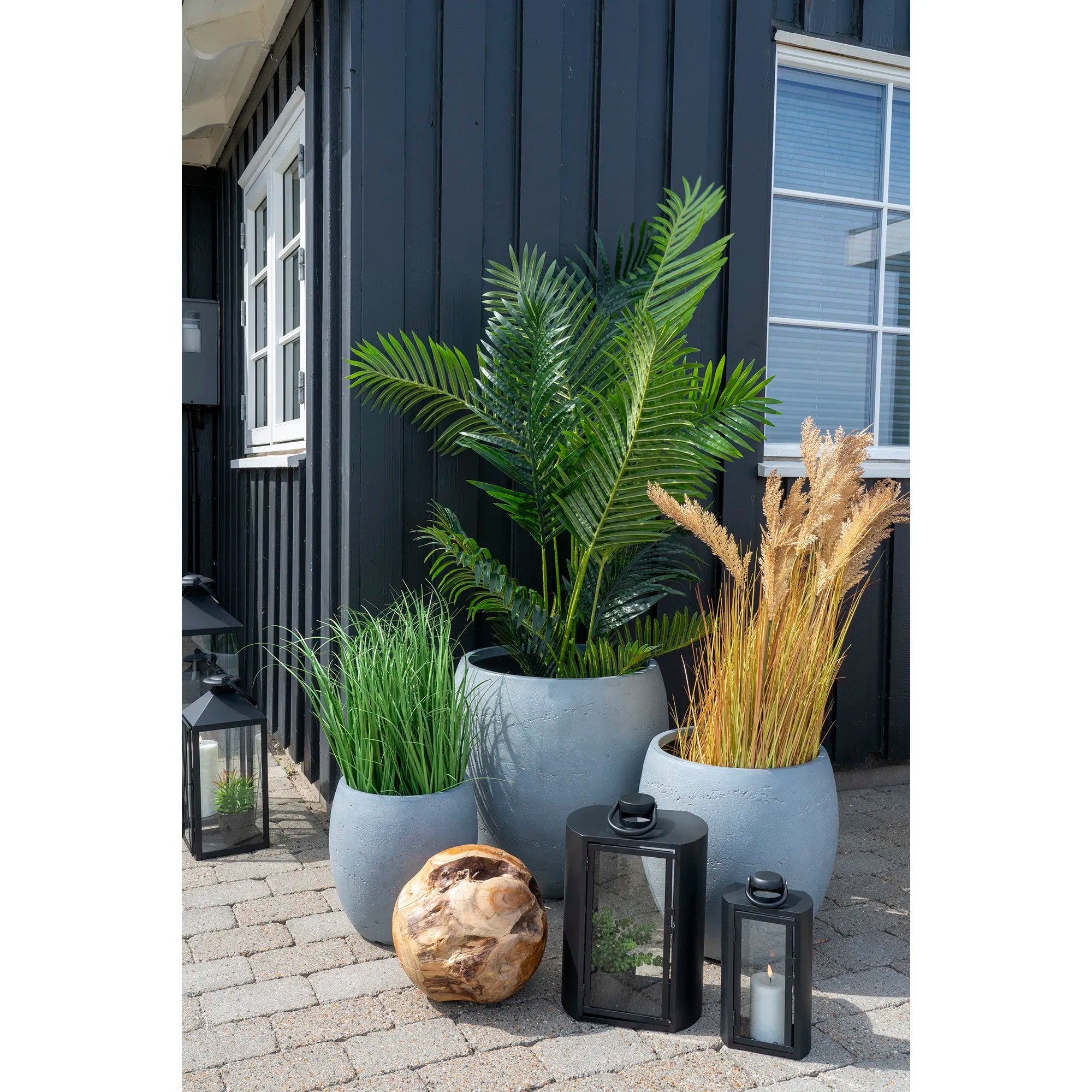 Kënschtlech Planz Poa Gras – 68 cm lëftege Look fir modern Raimlechkeeten