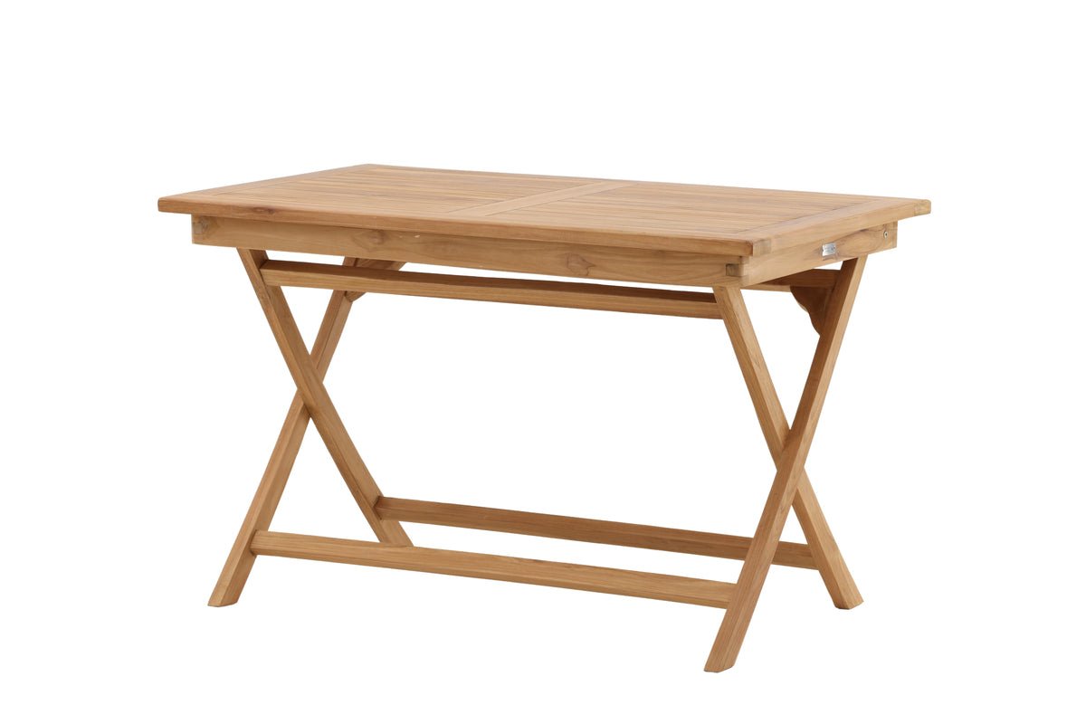 Table de jardin Siana - une table à manger carrée en bois de teck