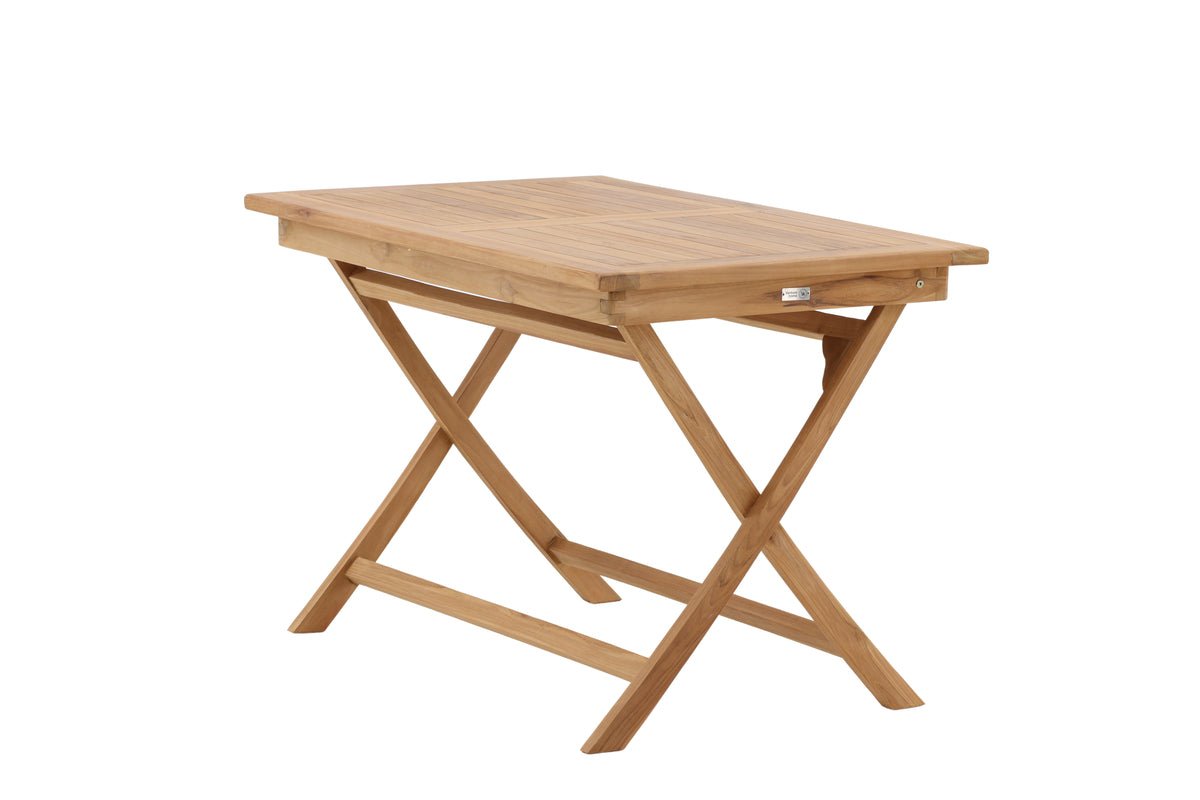 Table de jardin Siana - une table à manger carrée en bois de teck
