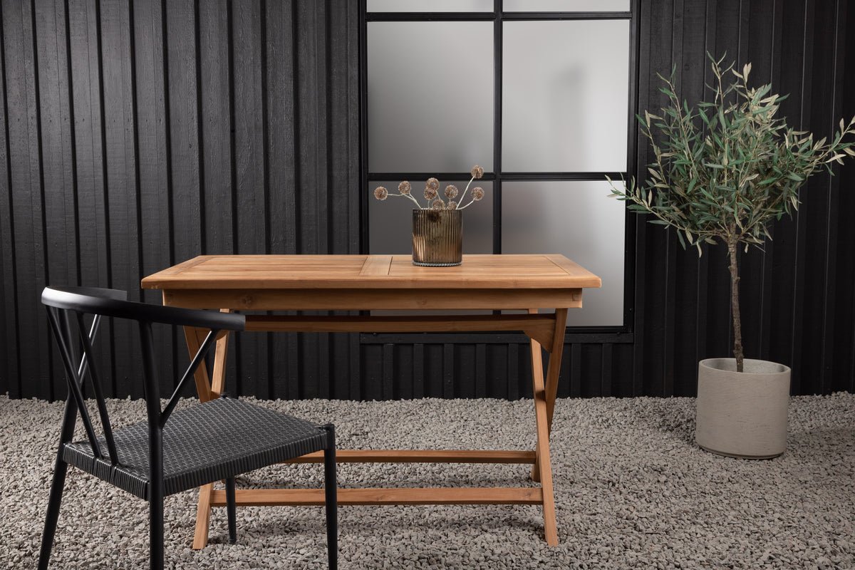 Table de jardin Siana - une table à manger carrée en bois de teck