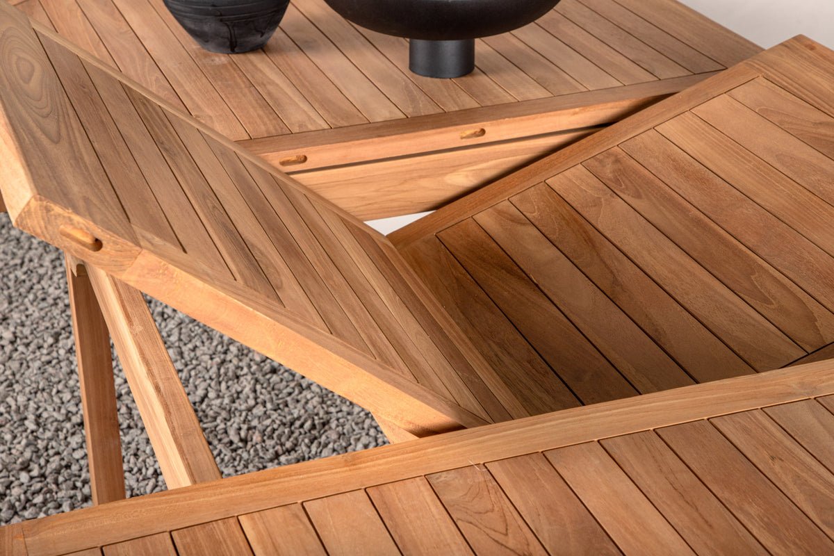 Garden table Navira - an oval dining table made of teak wood