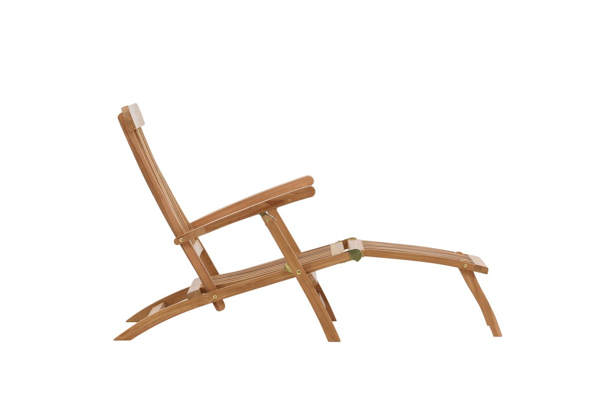 Chaise longue de jardin Malawi - en bois de teck aspect naturel