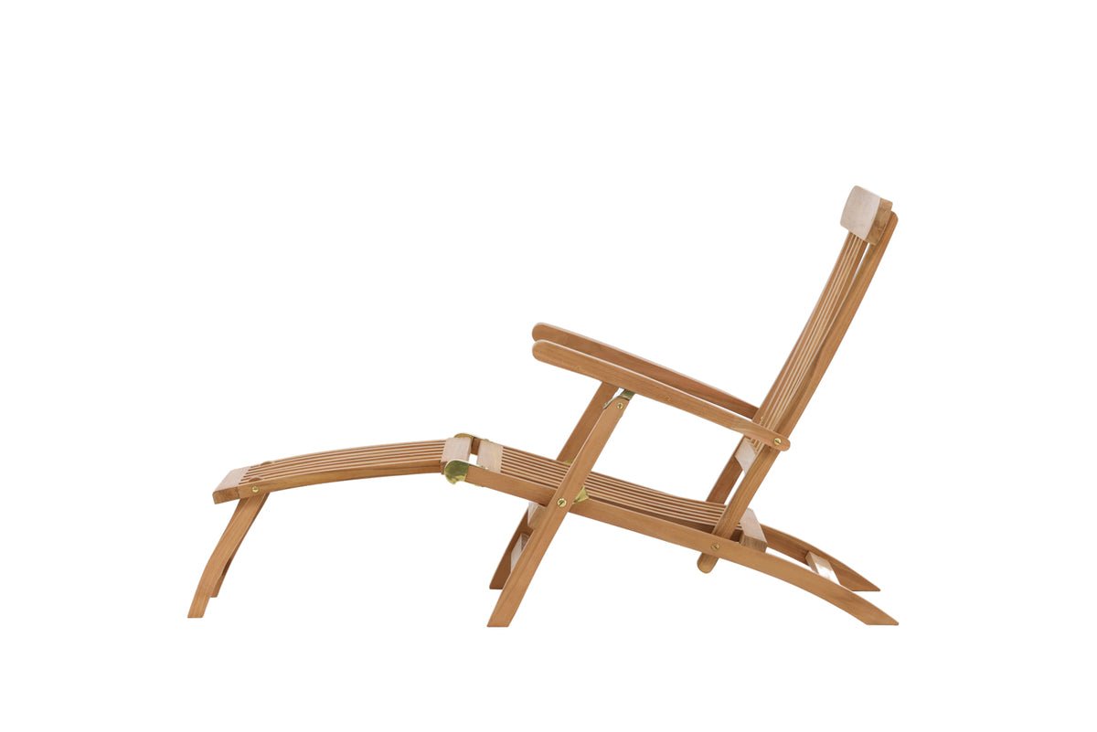 Chaise longue de jardin Malawi - en bois de teck aspect naturel