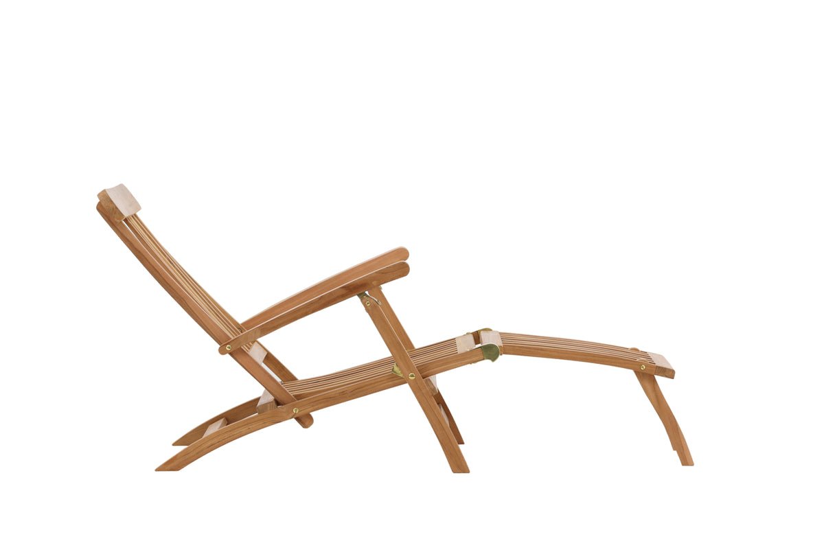 Chaise longue de jardin Malawi - en bois de teck aspect naturel
