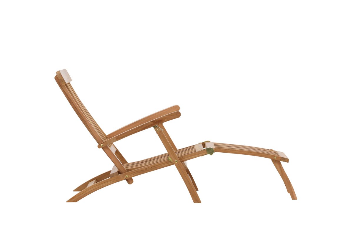 Chaise longue de jardin Malawi - en bois de teck aspect naturel