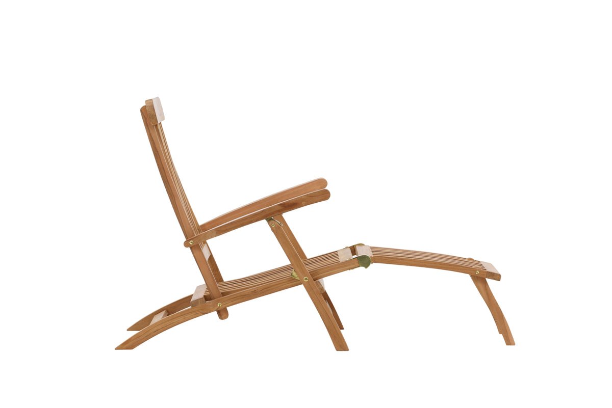 Chaise longue de jardin Malawi - en bois de teck aspect naturel