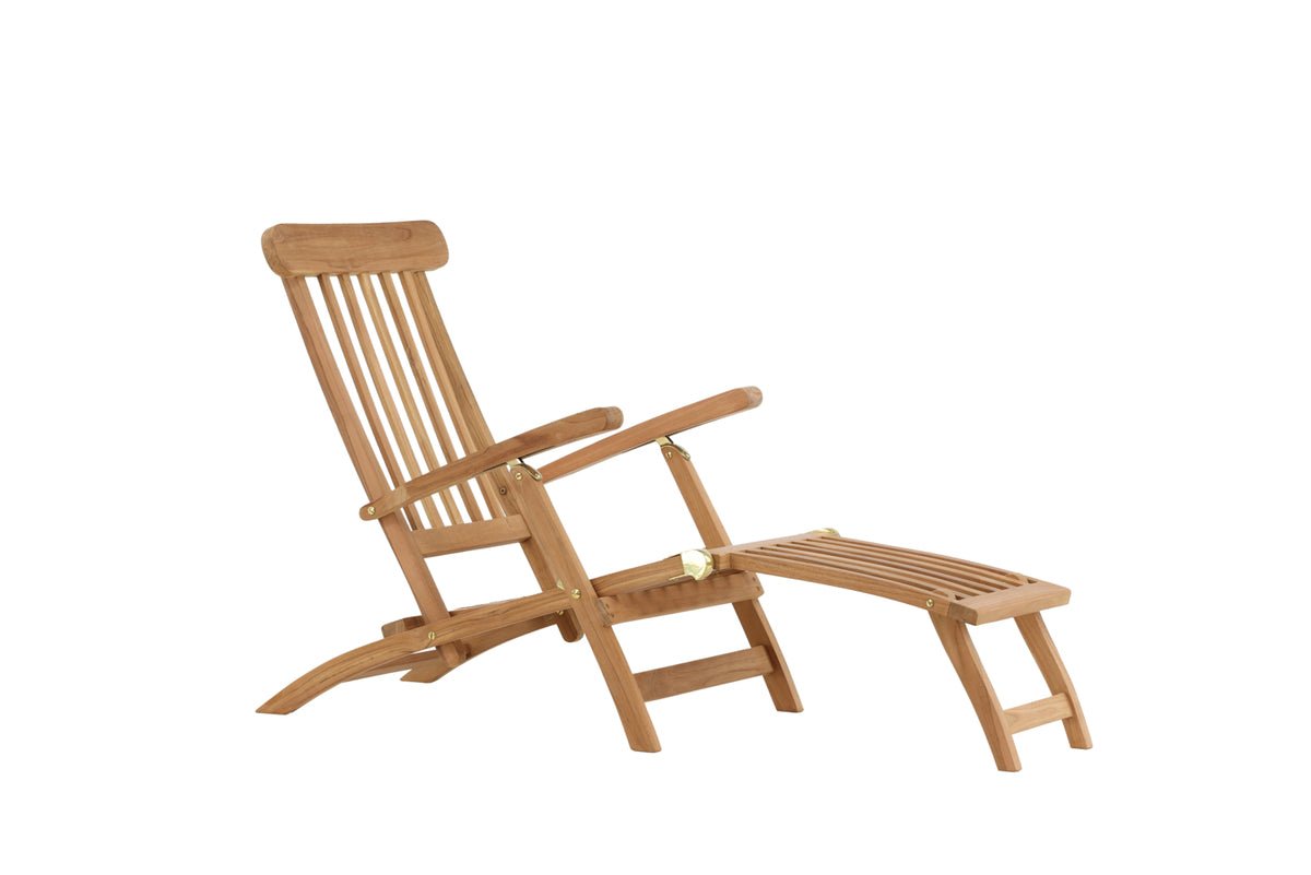 Chaise longue de jardin Malawi - en bois de teck aspect naturel