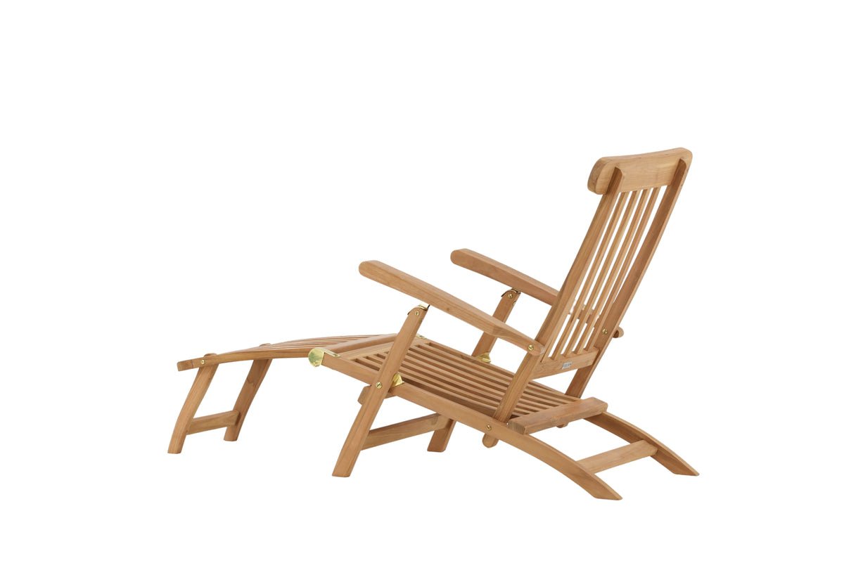 Chaise longue de jardin Malawi - en bois de teck aspect naturel