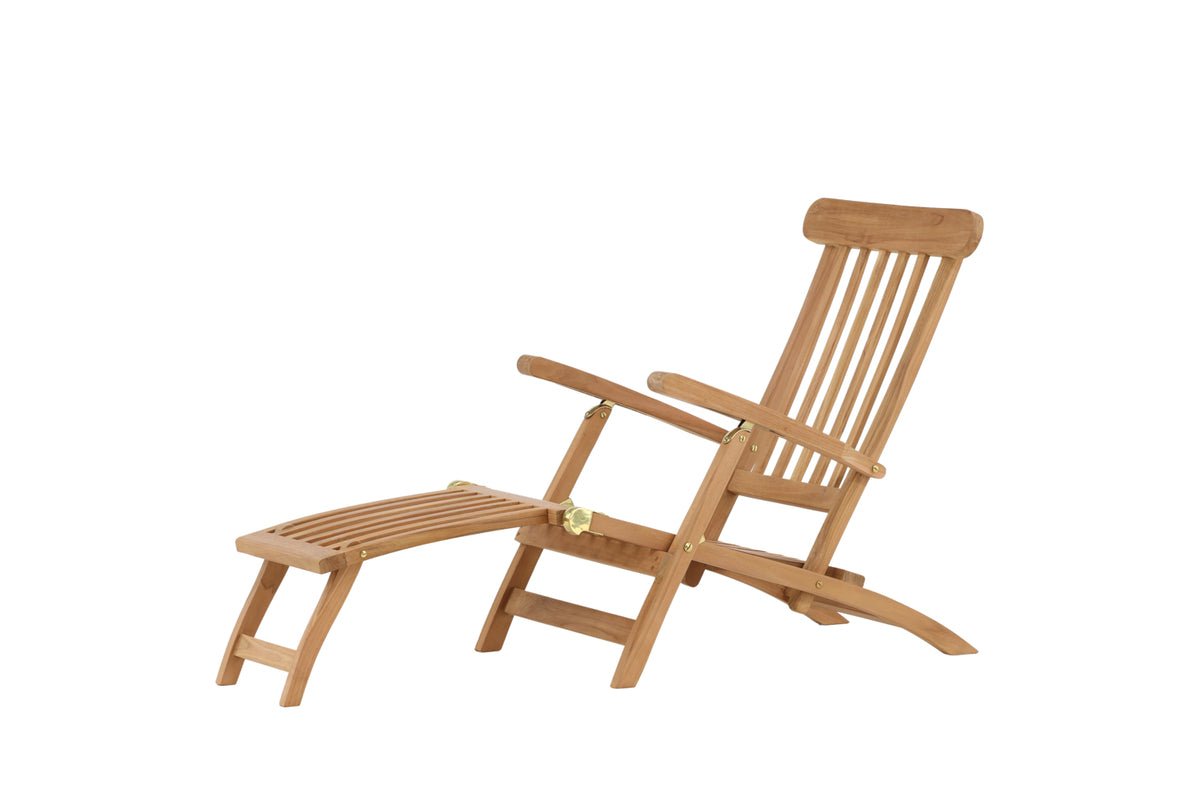 Chaise longue de jardin Malawi - en bois de teck aspect naturel