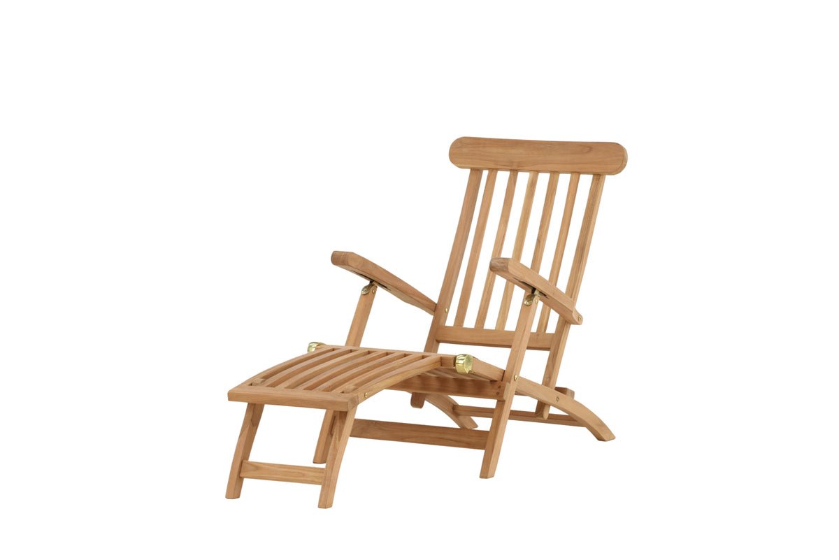 Chaise longue de jardin Malawi - en bois de teck aspect naturel