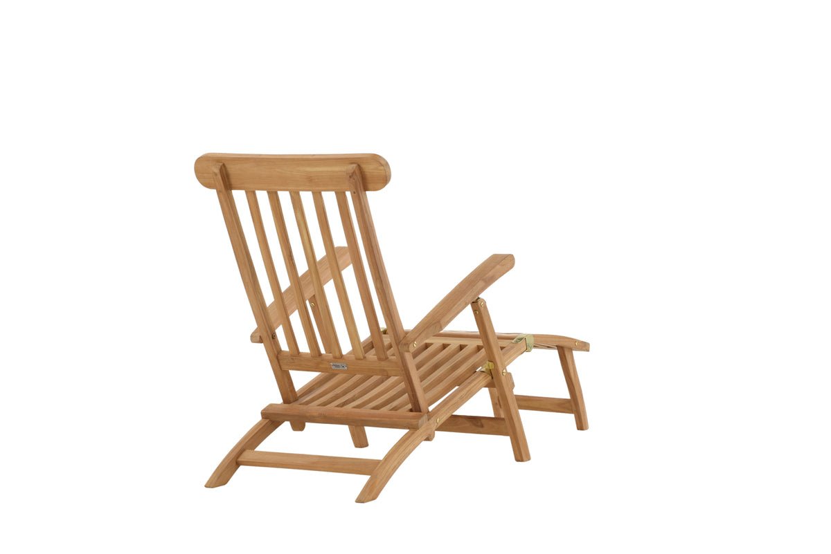 Chaise longue de jardin Malawi - en bois de teck aspect naturel