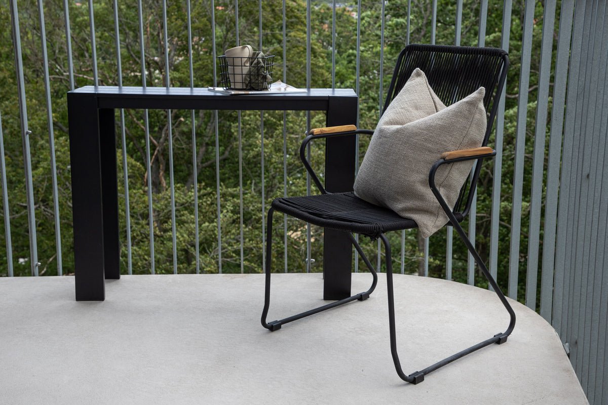 2er Set - Gaartstull Malta aus Metall, faarwegt Seelgeflecht