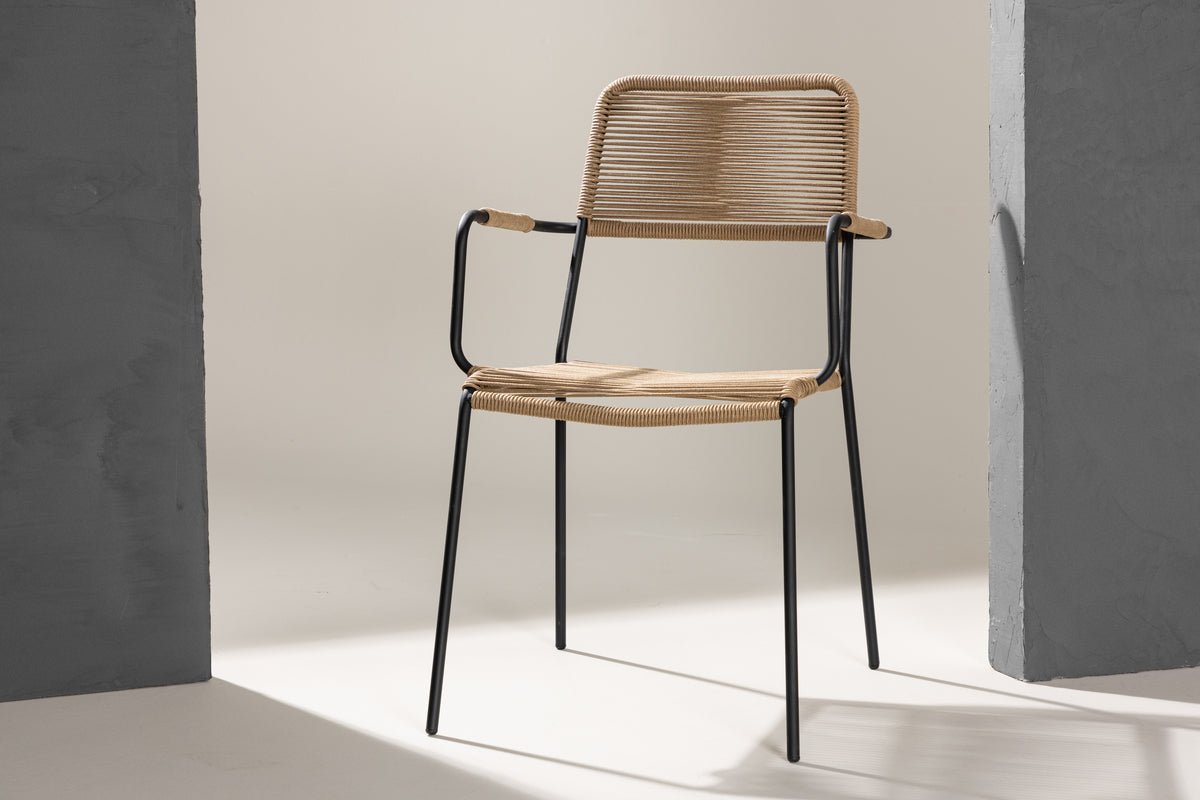 Ensemble de 2 chaises de jardin Marla en Métal/polyester