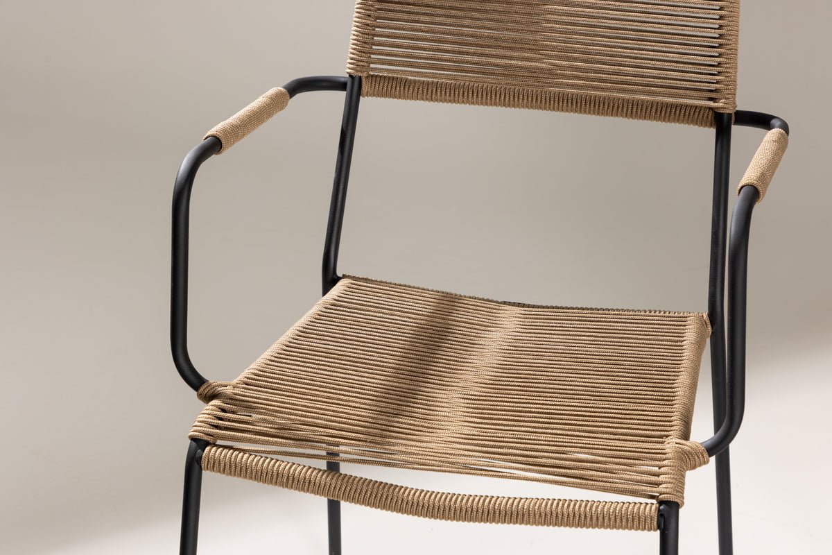 Ensemble de 2 chaises de jardin Marla en Métal/polyester