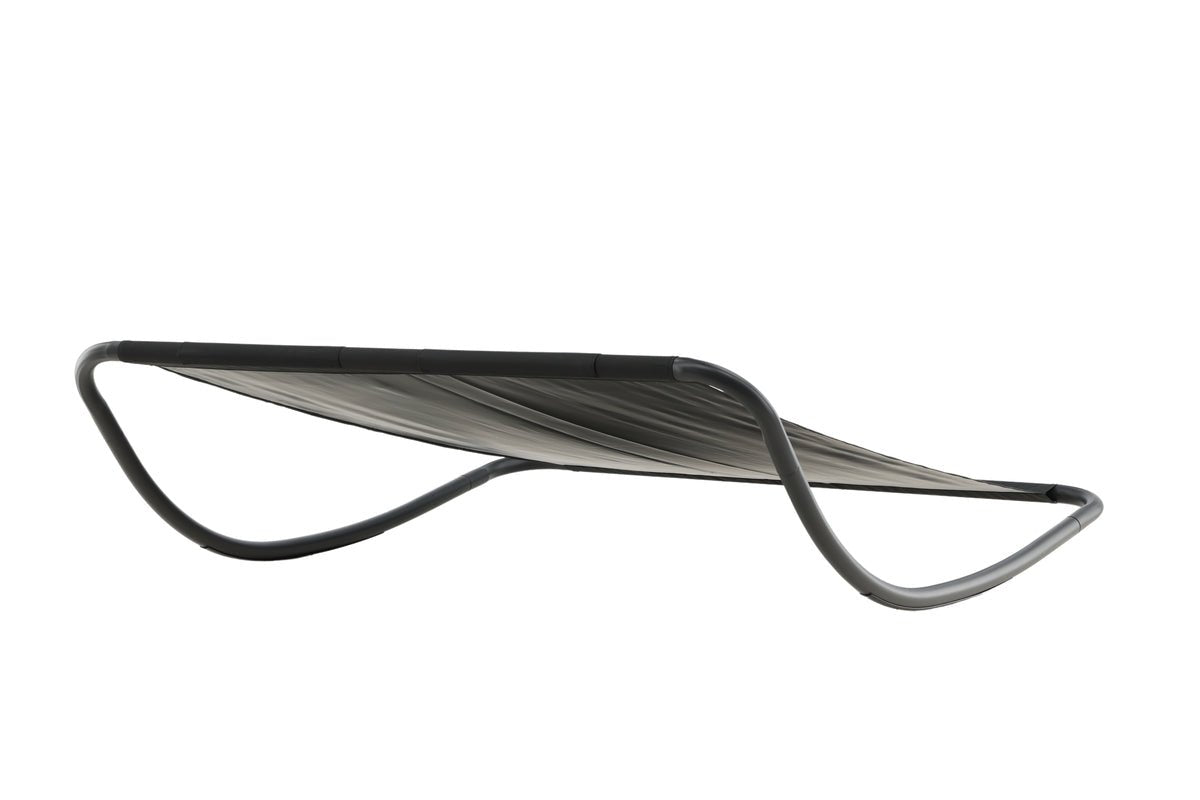 Chaise longue Comfort - en polyester noir