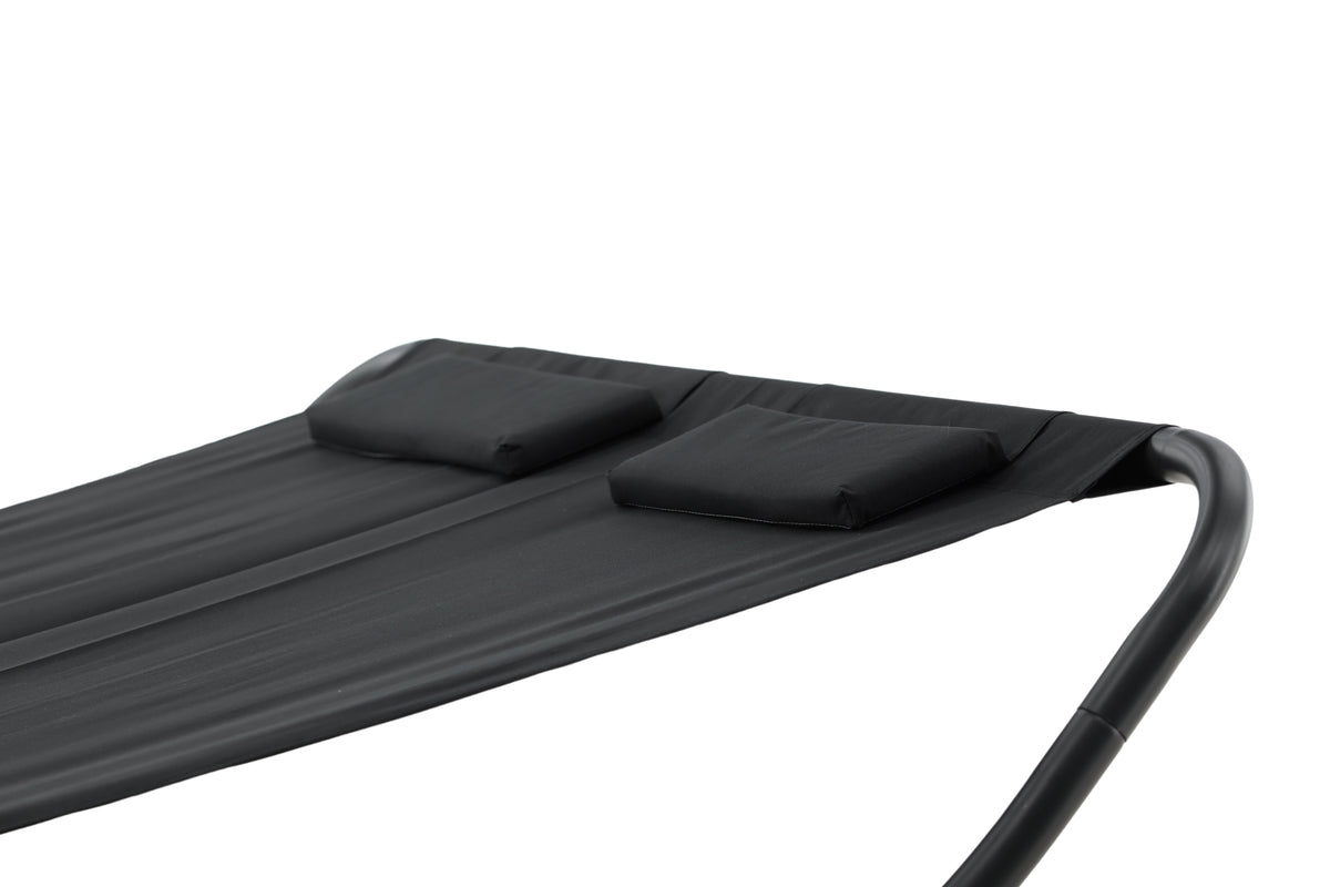 Chaise longue Comfort - en polyester noir