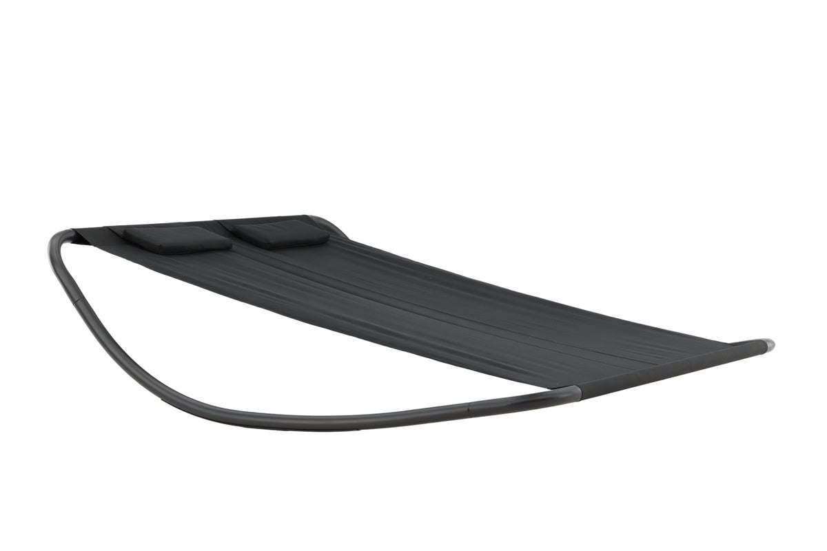 Chaise longue Comfort - en polyester noir