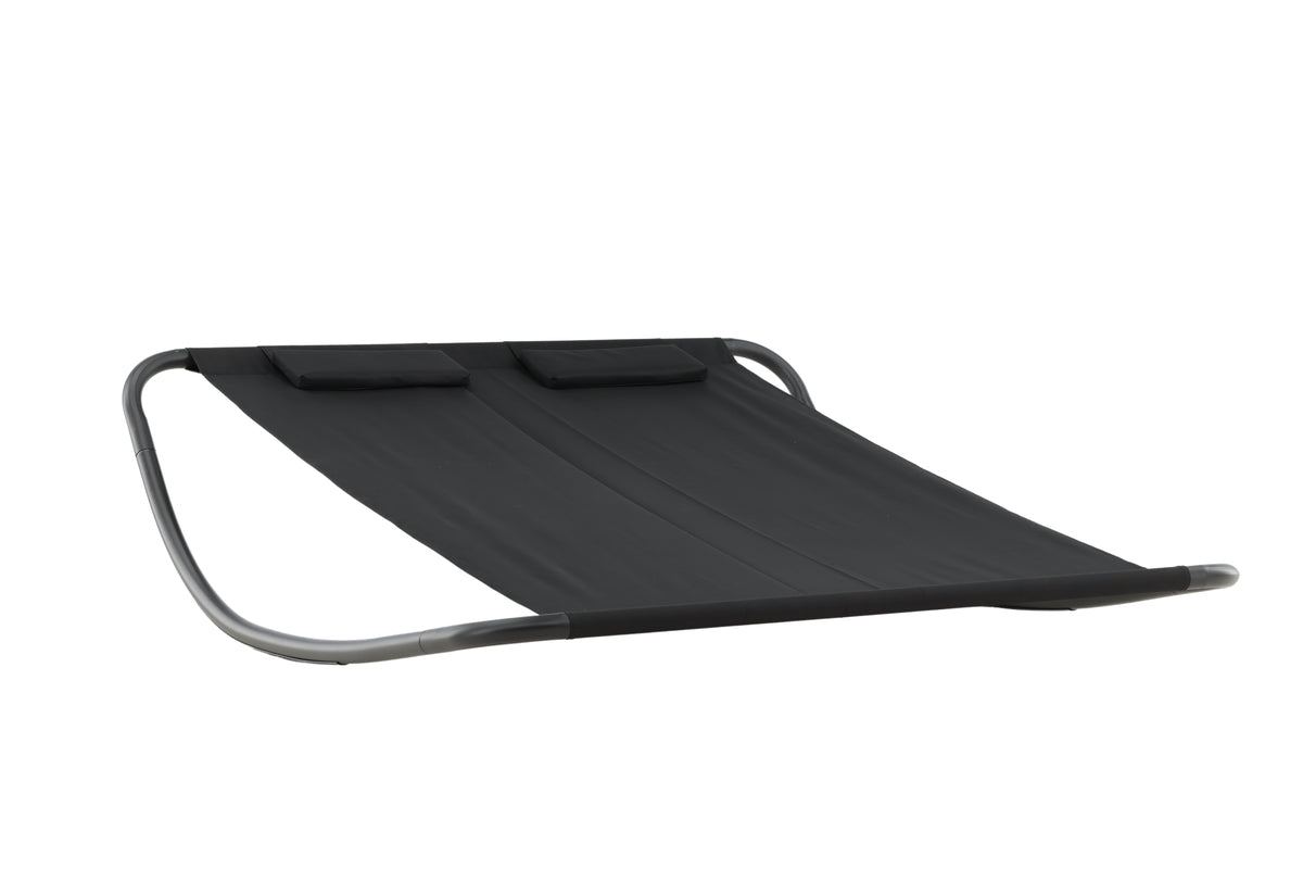 Chaise longue Comfort - en polyester noir