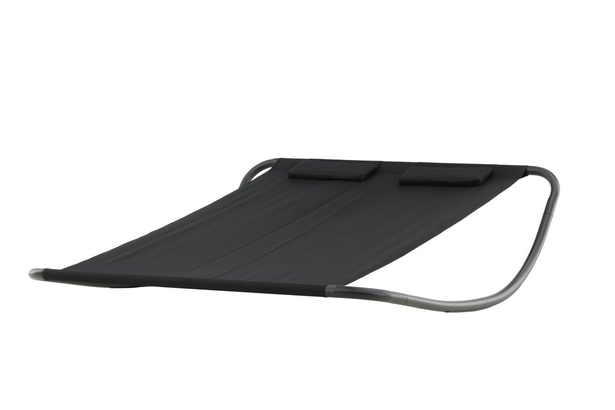 Chaise longue Comfort - en polyester noir