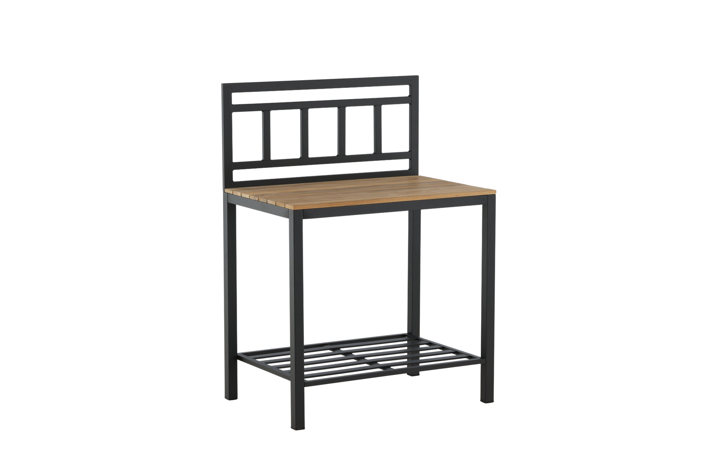 Table d'appoint Jana – Module de cuisine extérieure avec plan de travail en teck