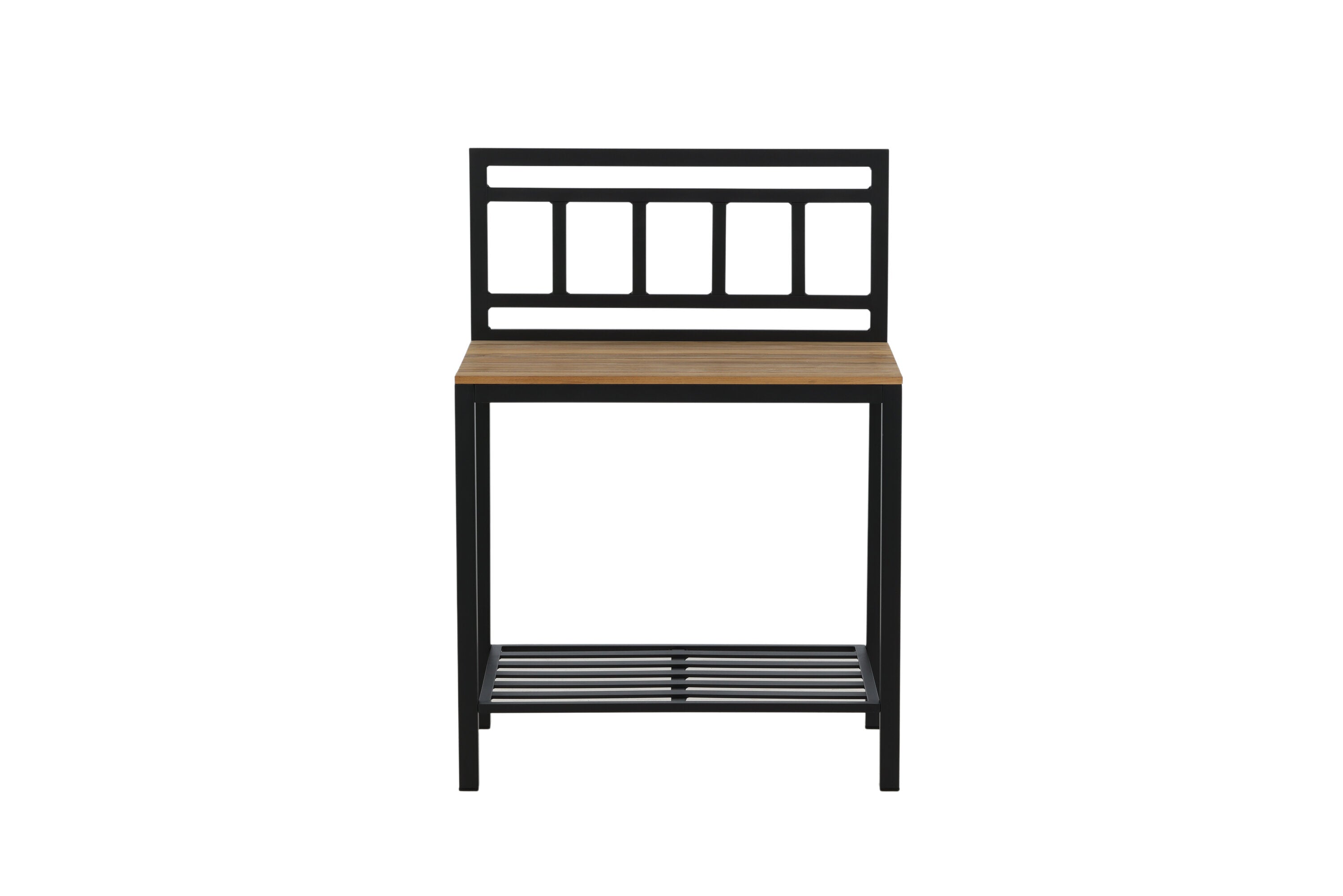 Table d'appoint Jana – Module de cuisine extérieure avec plan de travail en teck