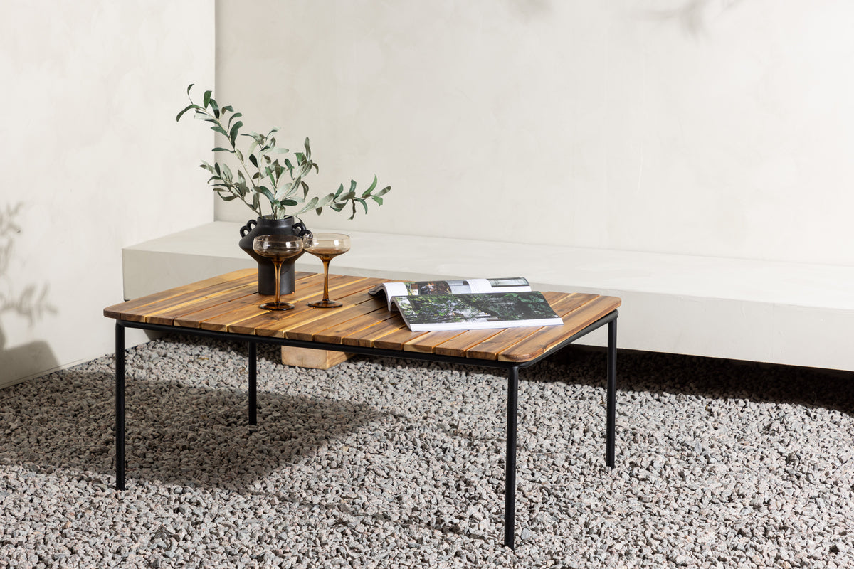 Garden Coffee Table Berit - With Tabletop Made of Acacia in Natural Look
