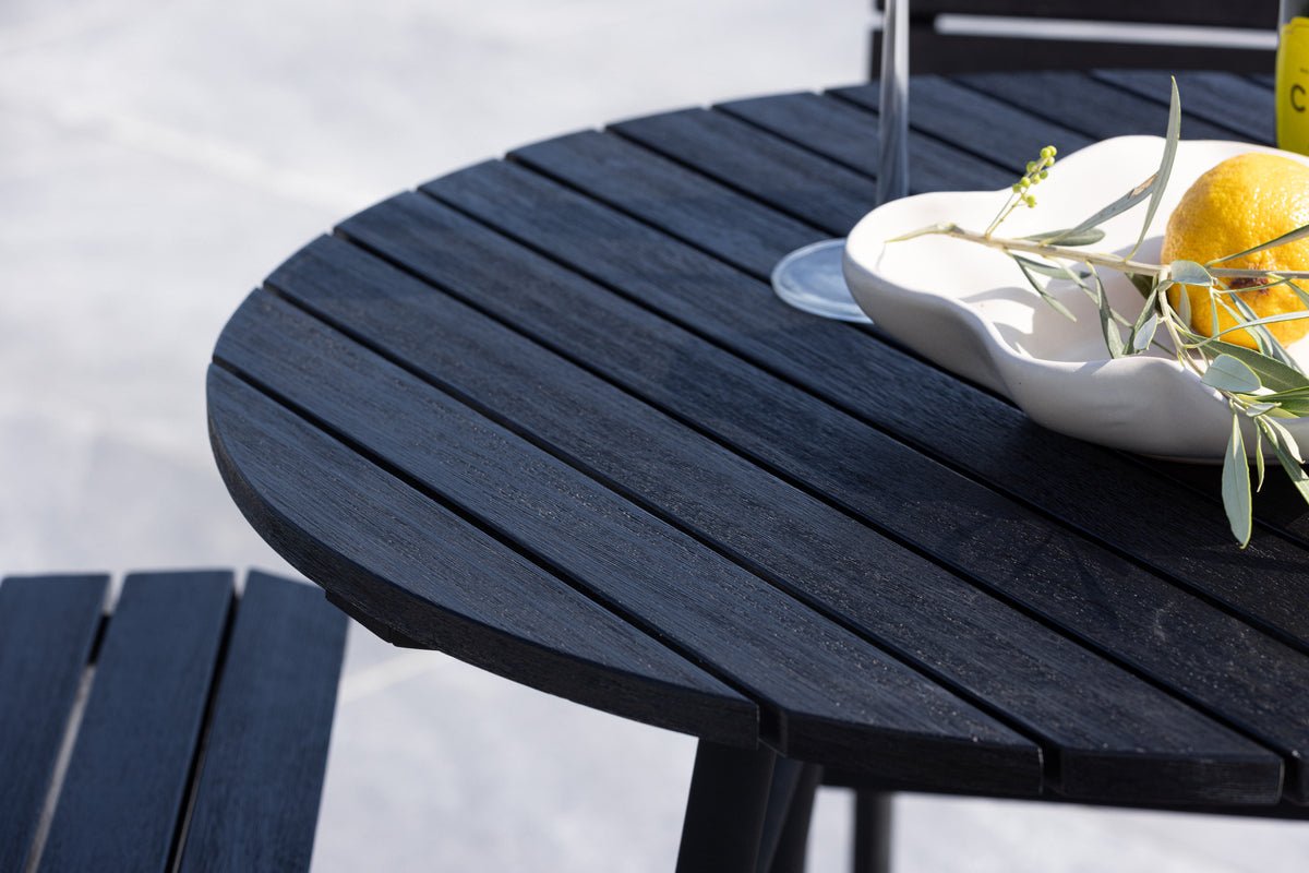 Ensemble lounge de jardin Cavina – ensemble 5 pièces en bois d'acacia noir