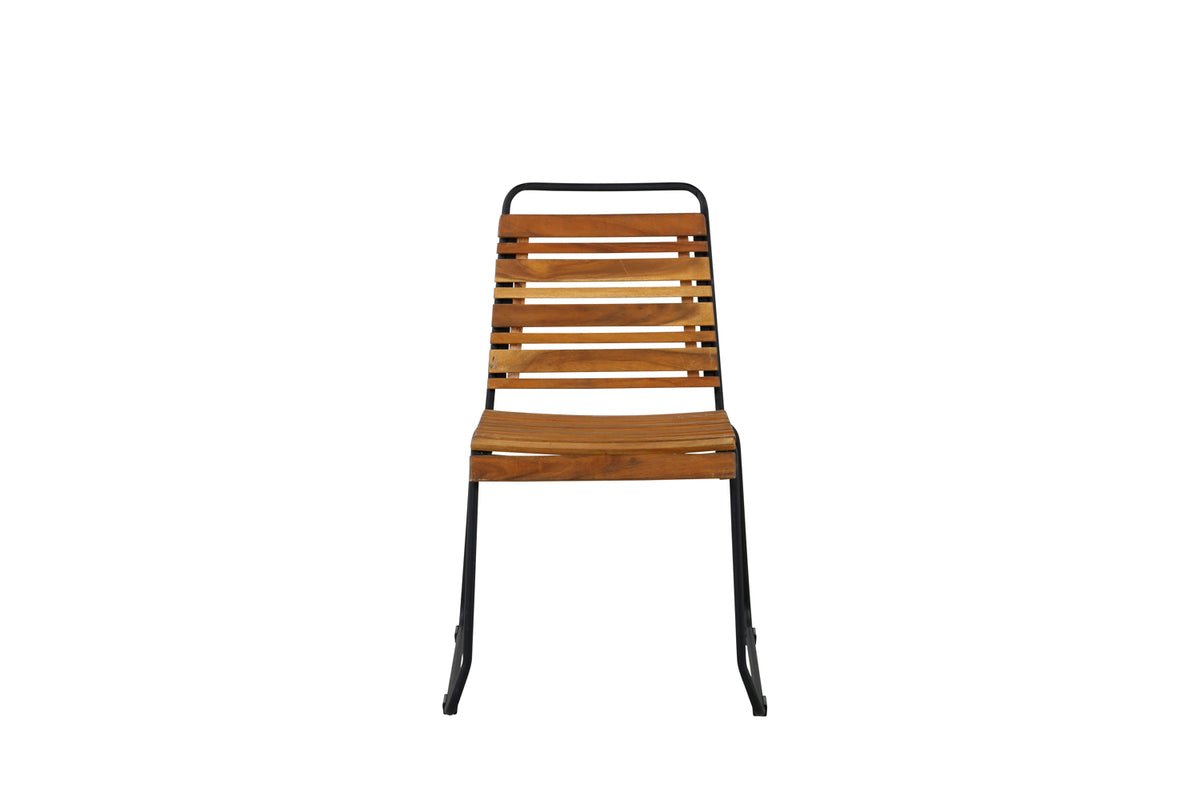 Ensemble de 2 chaises de jardin Bali en acacia/métal