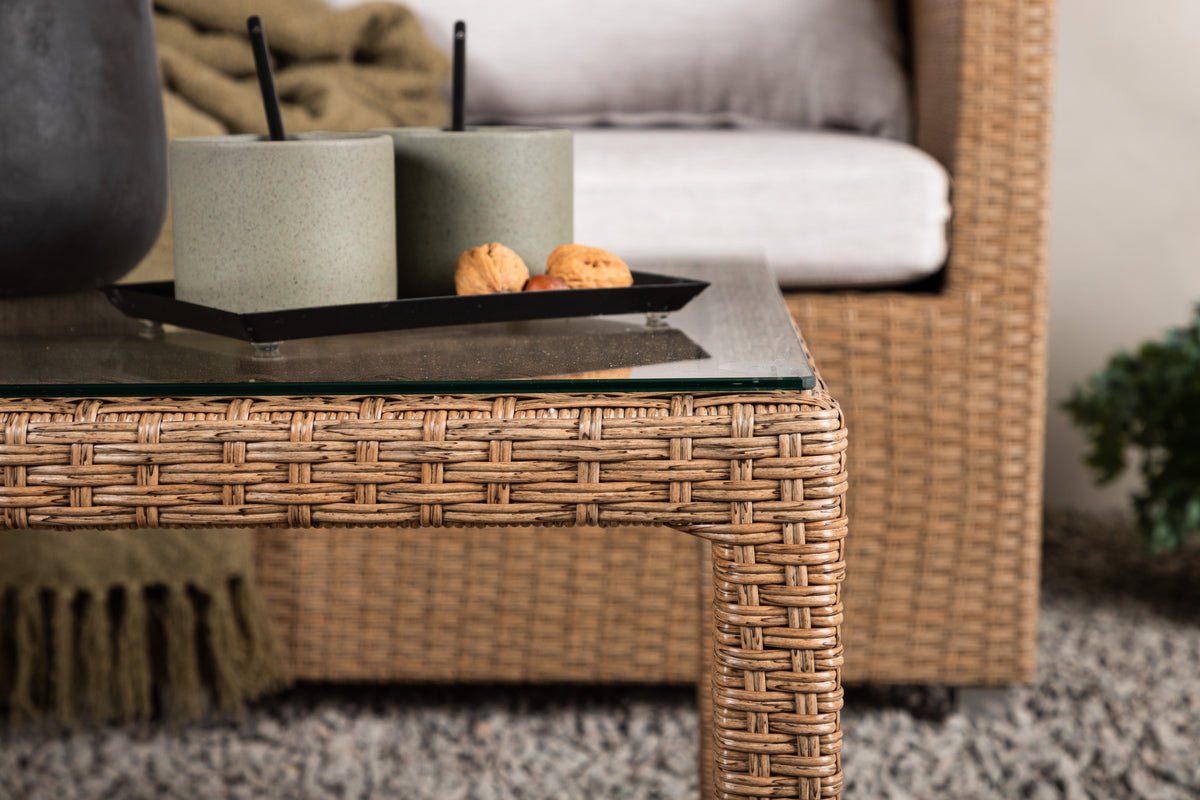 Ensemble lounge de jardin Ludwiga - au choix en naturel ou Noir