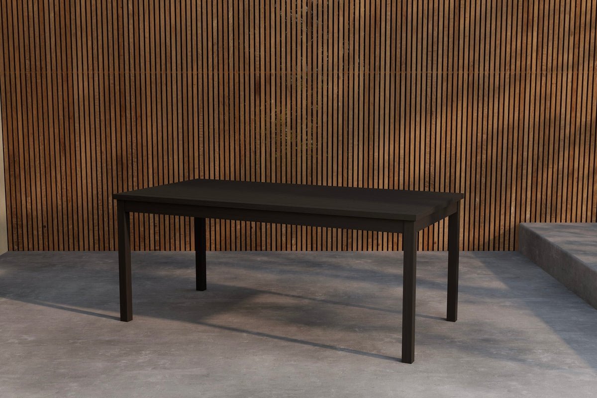 Garden Dining Table Lago - 180x90 cm made of whitewashed or black teak wood