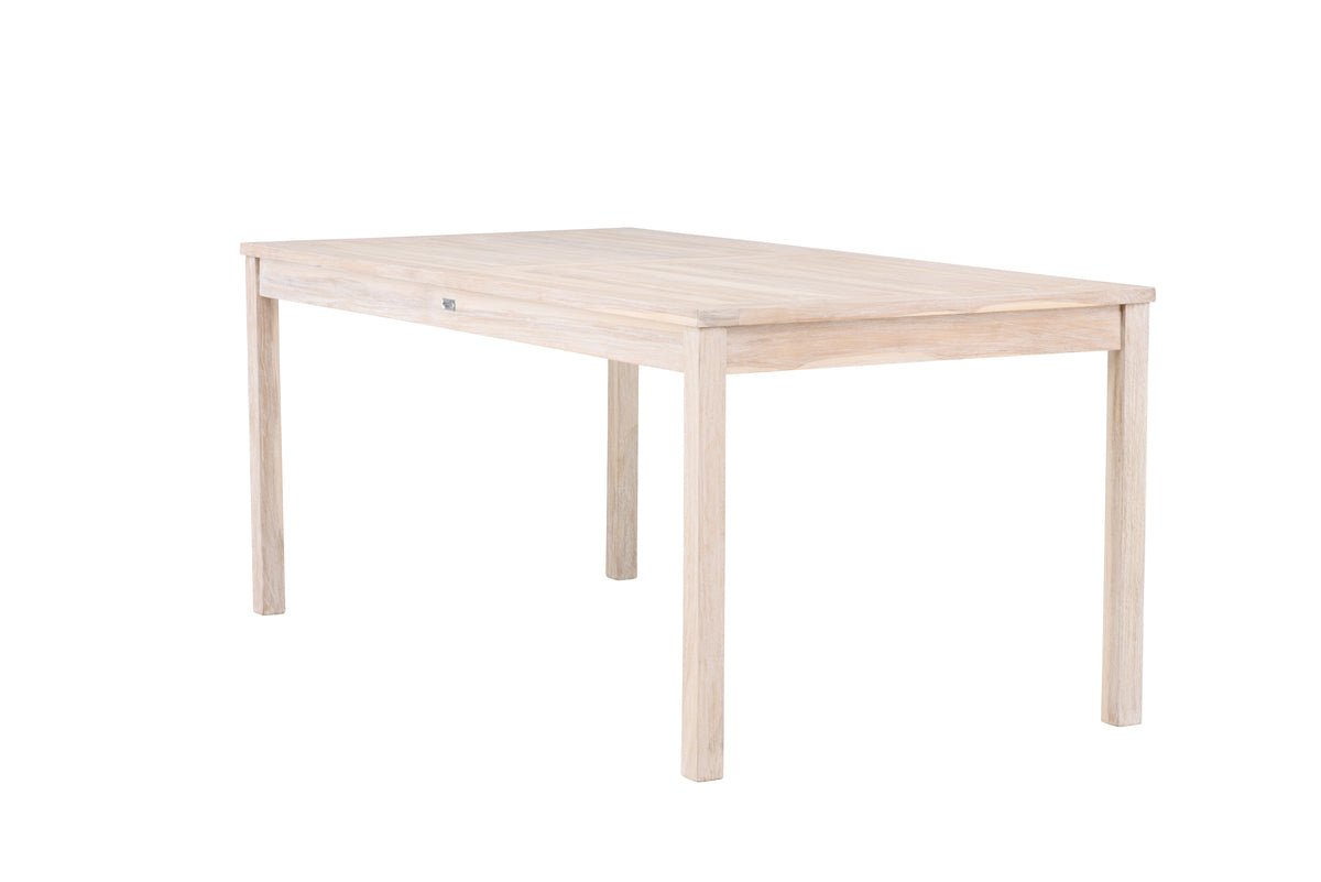 Garden Dining Table Lago - 180x90 cm made of whitewashed or black teak wood