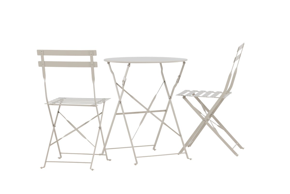 Ensemble lounge de jardin Elion – ensemble 3 pièces avec table ronde en 3 couleurs