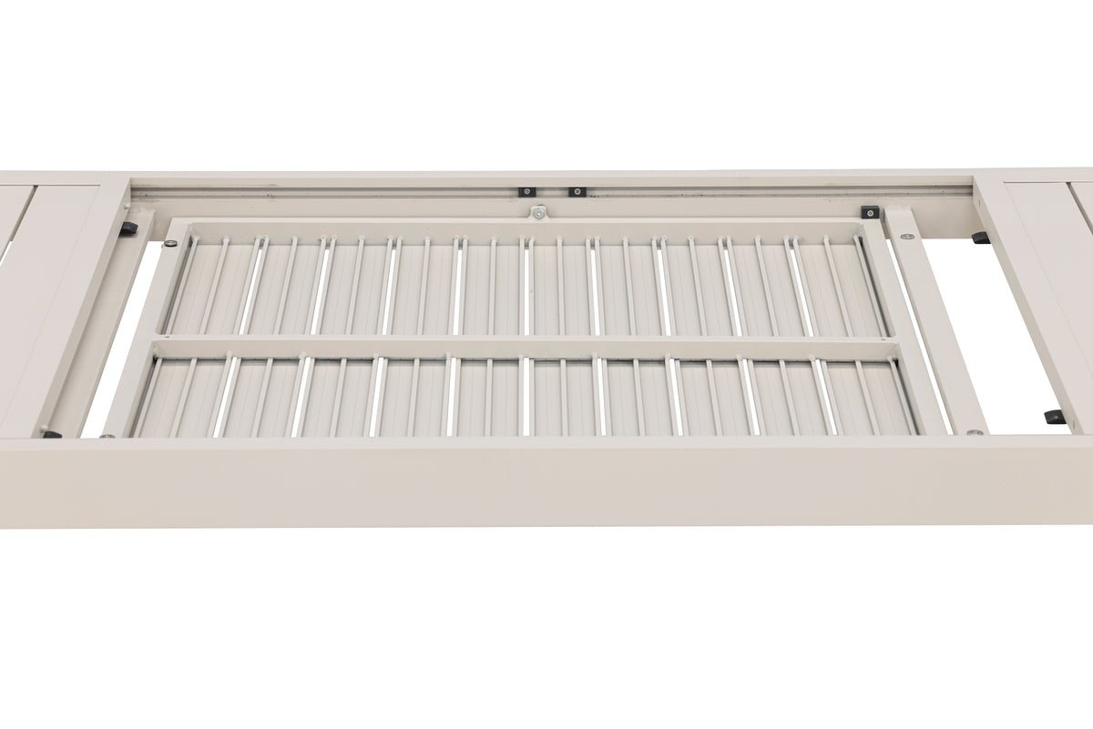 Table à manger de jardin Liora - Extensible de 160 à 240 cm en Beige ou Noir