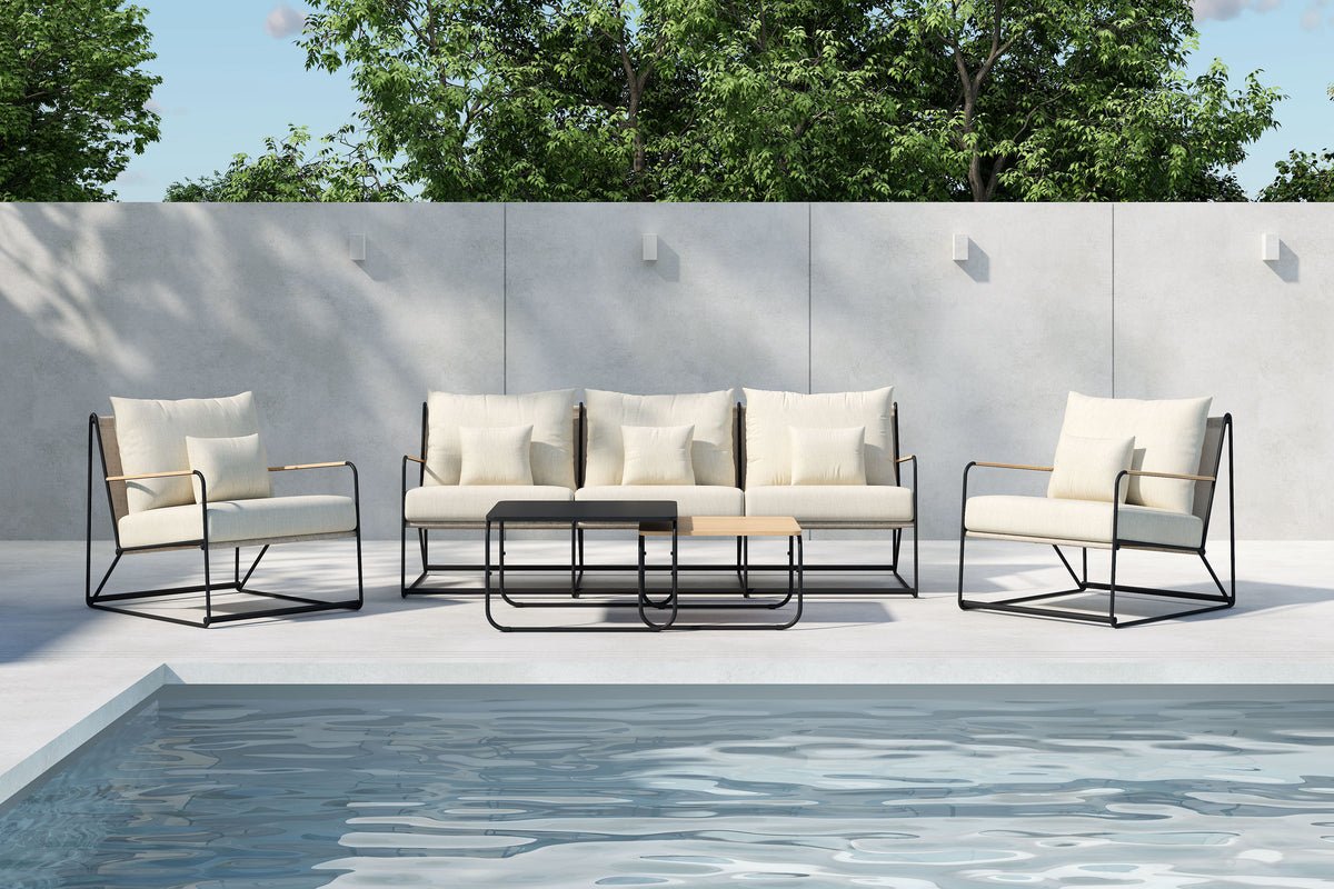Garden Lounge Set Santorini – Weatherproof in Mediterranean Design with Cushions