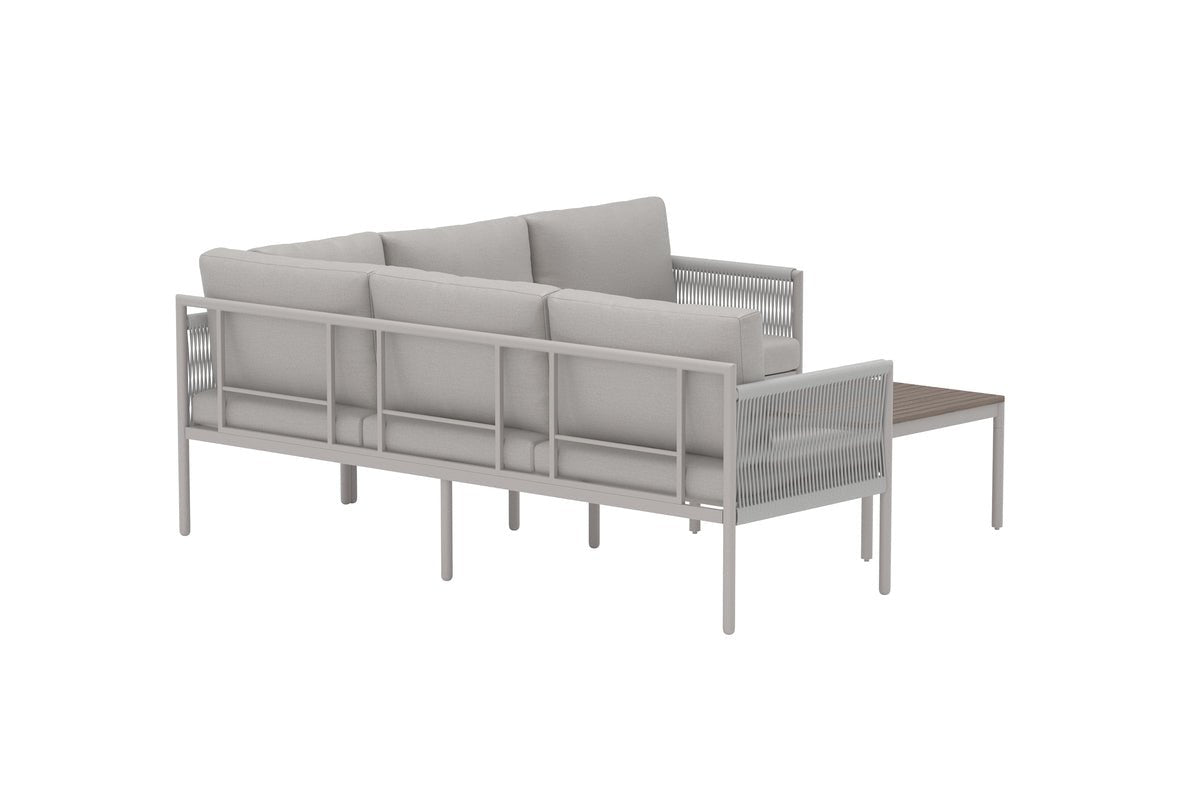Garden lounge set Rimini – weatherproof in Beige with aluminum frame
