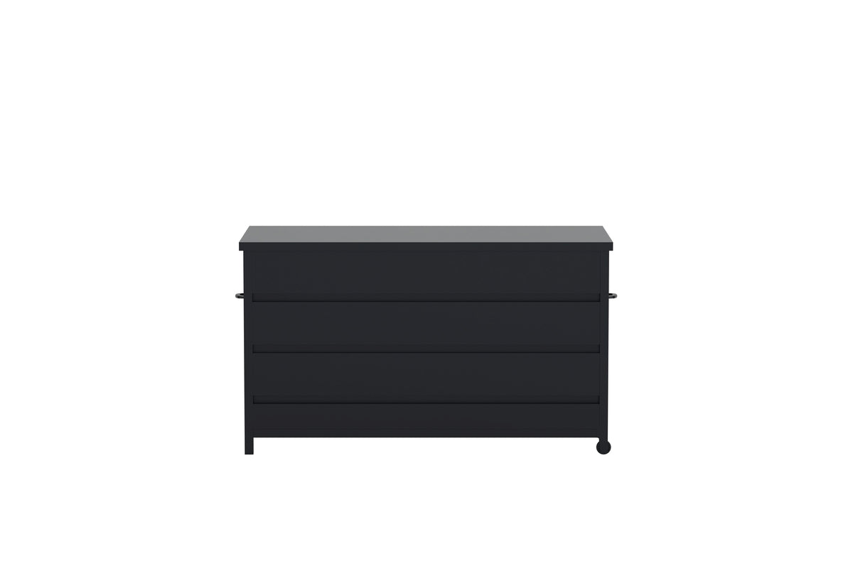 Coffre à coussins de jardin Nessa - En aluminium noir