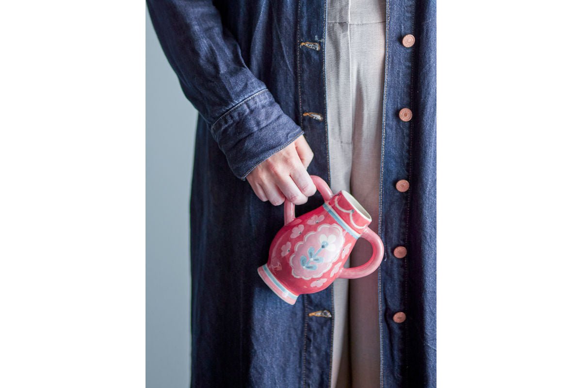 Vase Lilam - Rosé, aus Steingut