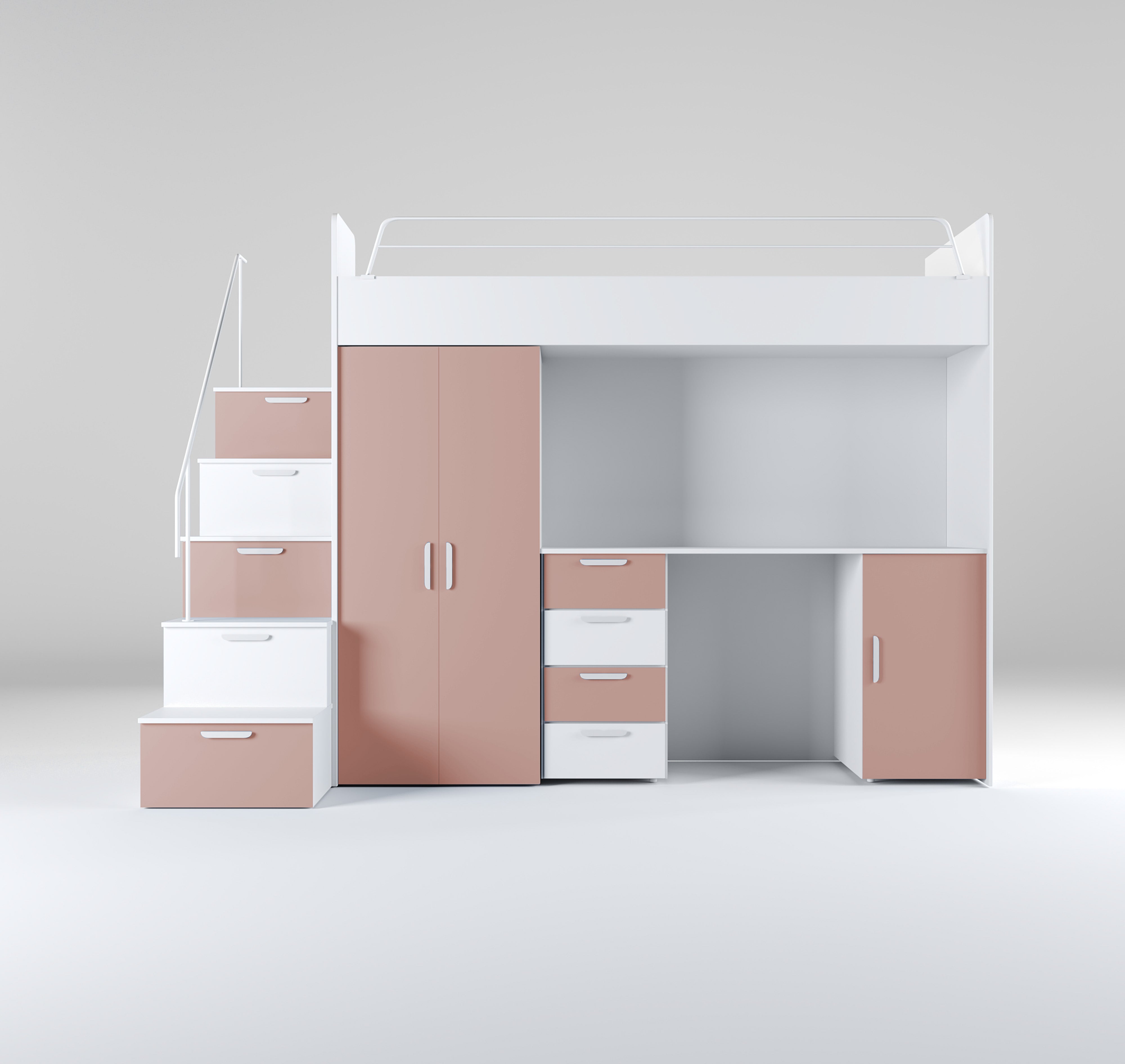 Children's loft bed Dream matte surface