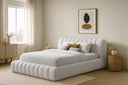 Designer Upholstered Bed Selene Bouclé with Storage