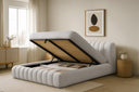 Designer Upholstered Bed Selene Bouclé with Storage