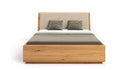 Designer Holzbett Cassian aus massiver Eech mat Stauraum